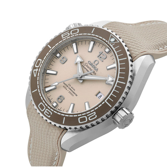 Omega Seamaster Mirror Original Watch for Men - Beige Dial, Beige Rubber Strap - Image 2