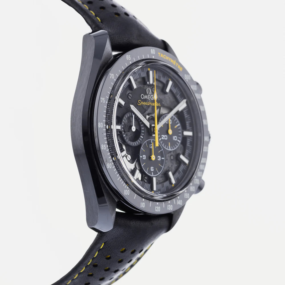 Omega Seamaster Mirror Original Watch for Men - Black Dial, Black Leather Strap - Image 9