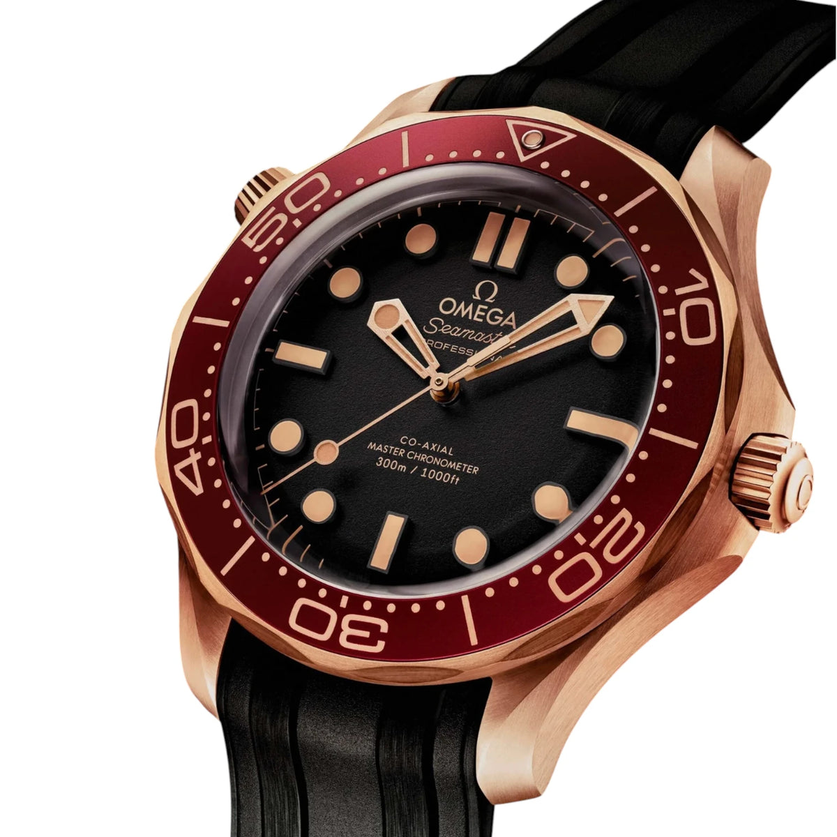 Omega Seamaster Mirror Original Watch for Men - Black Dial, Black Rubber Strap - Image 2