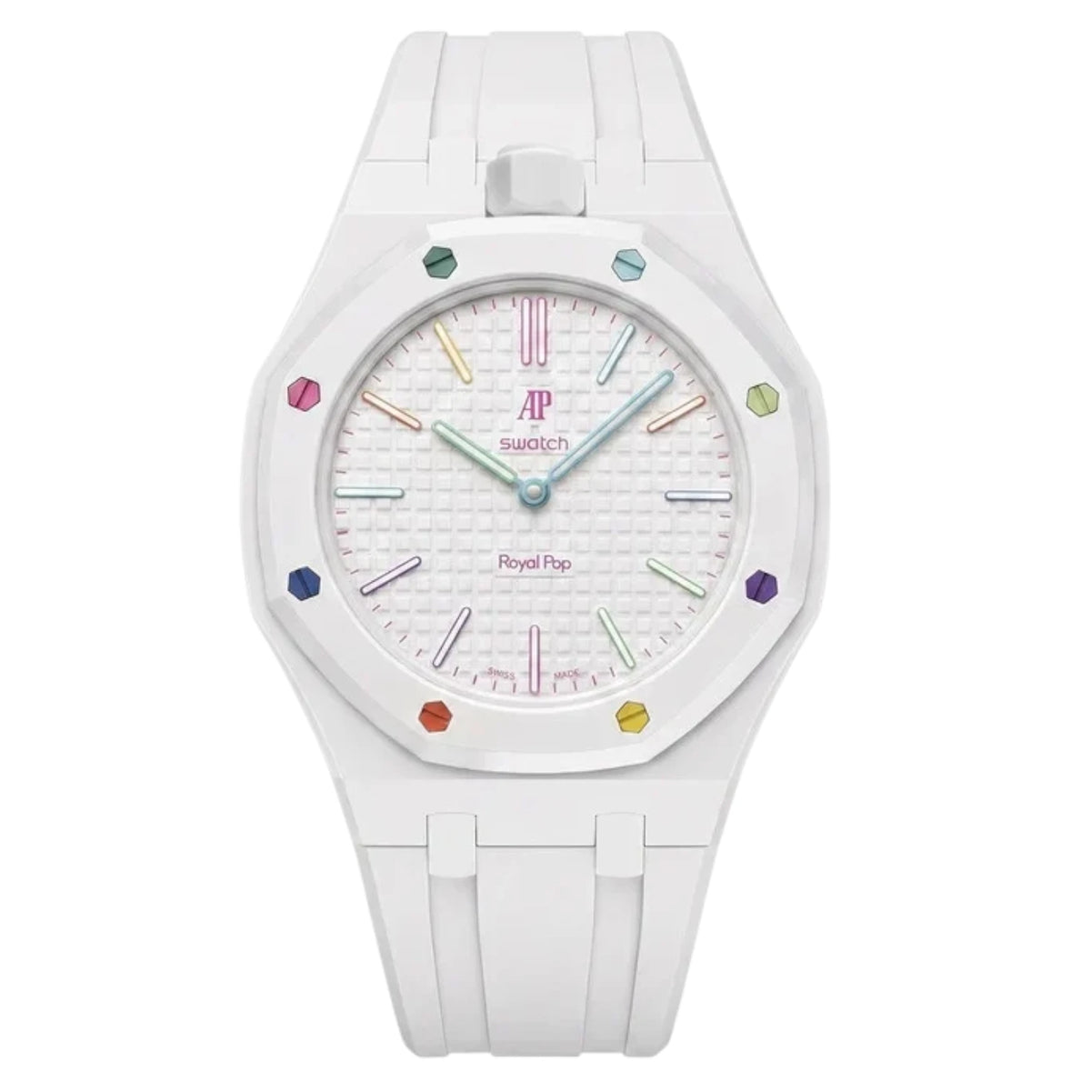Audemars Piguet x Swatch Royal Pop Huit Blanc Mirror Pocket Watch - White - Unisex