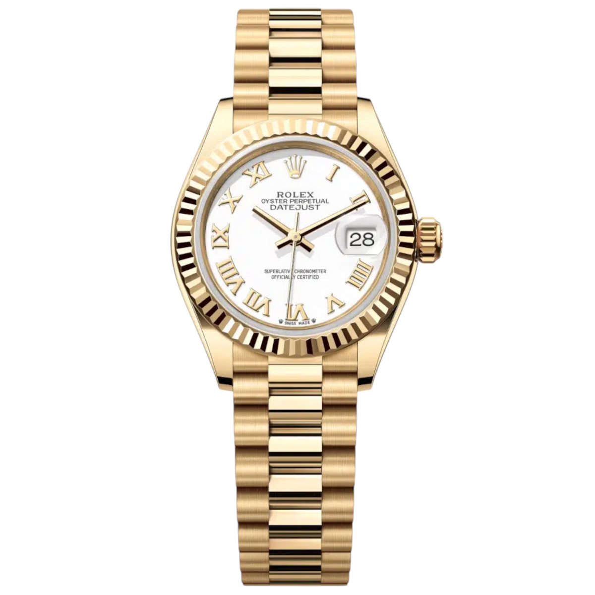 Rolex Datejust Mirror 31mm White dial Gold bracelet - image 1