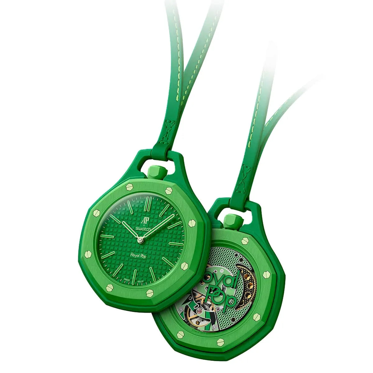 Audemars Piguet x Swatch Royal Pop GREEN EIGHT Mirror Pocket Watch - Green - Unisex