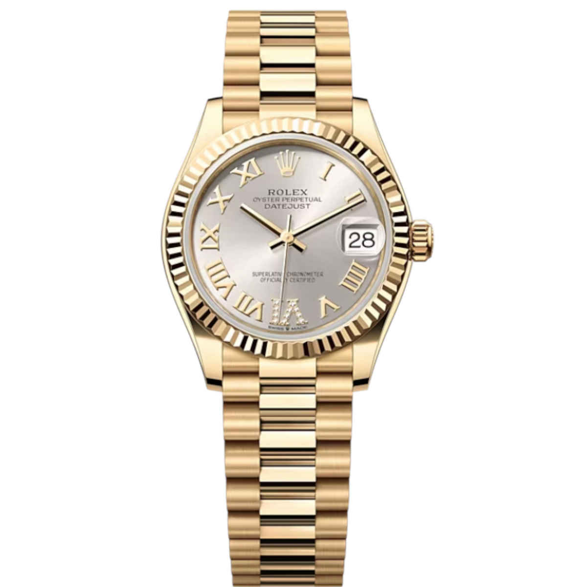 Rolex Datejust Mirror 31mm Silver dial Gold bracelet - image 1