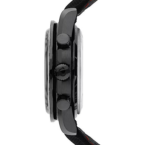 Omega Seamaster Chronometer Mirror Original Watch for Men - Black Dial, Black Fabric Strap - Image 3