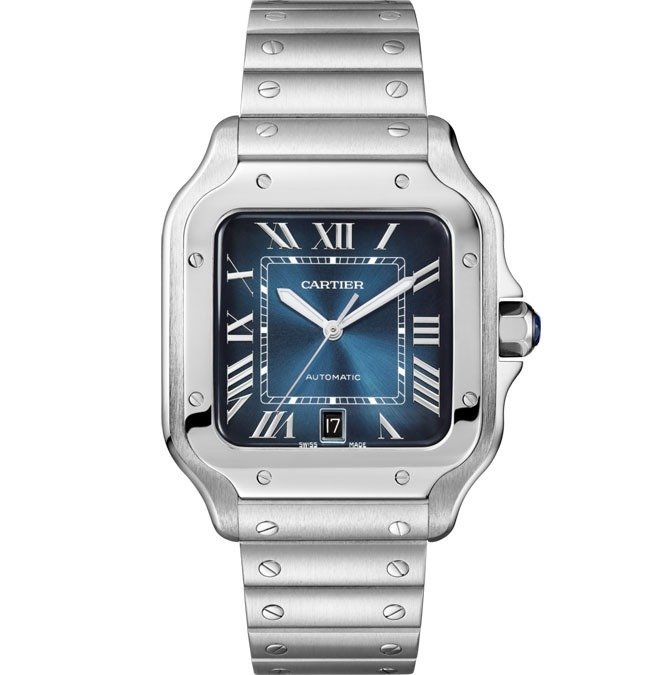 Cartier Santos Watch - Blue - Men