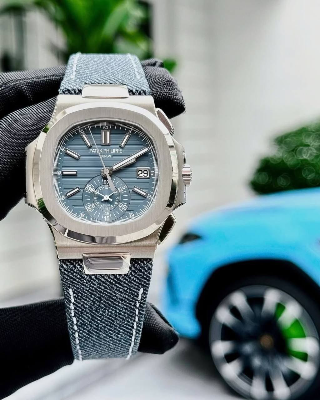 Patek Philippe Nautilus Mirror Watch - Blue
