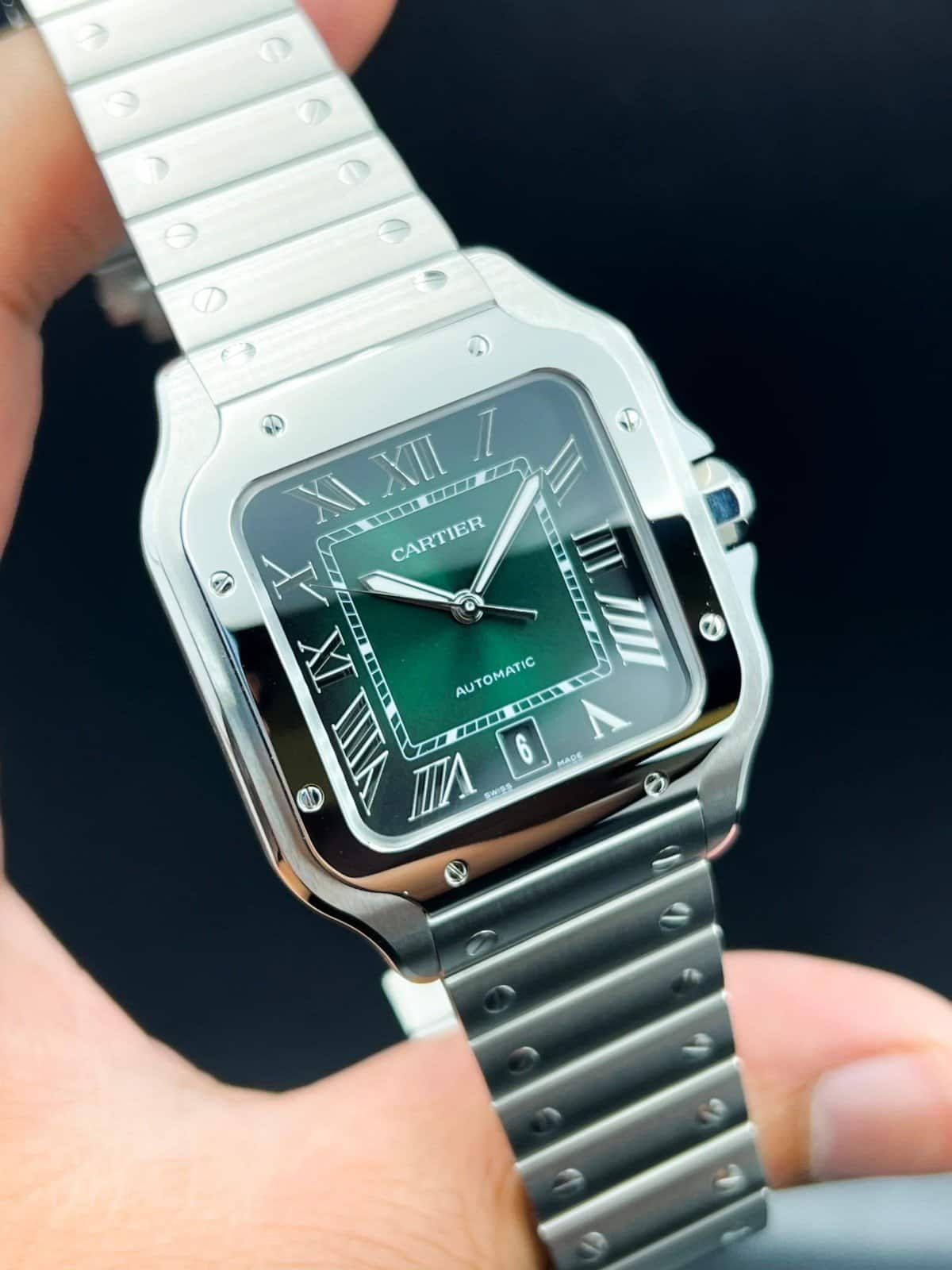 Cartier Santos Watch - Green - Men - image 6