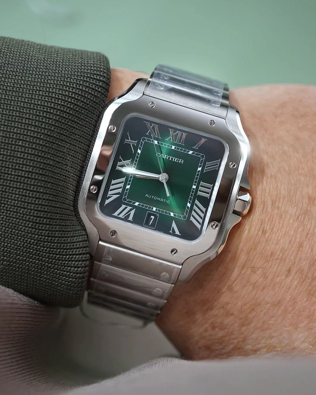 Cartier Santos Watch - Green - Men - image 10