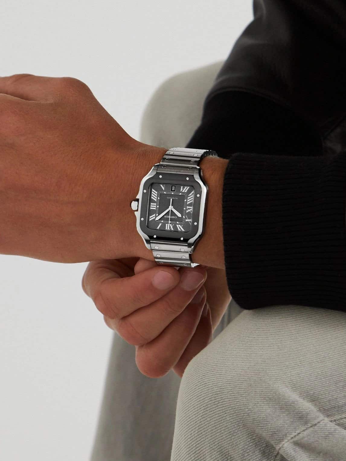 Cartier Santos Watch - Black - Men - image 9