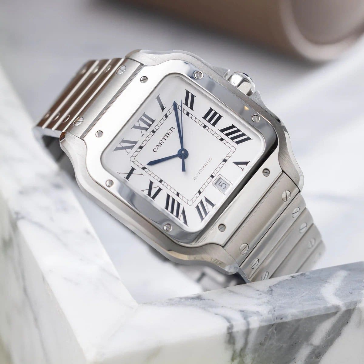 Cartier Santos Watch - White - Men - image 6