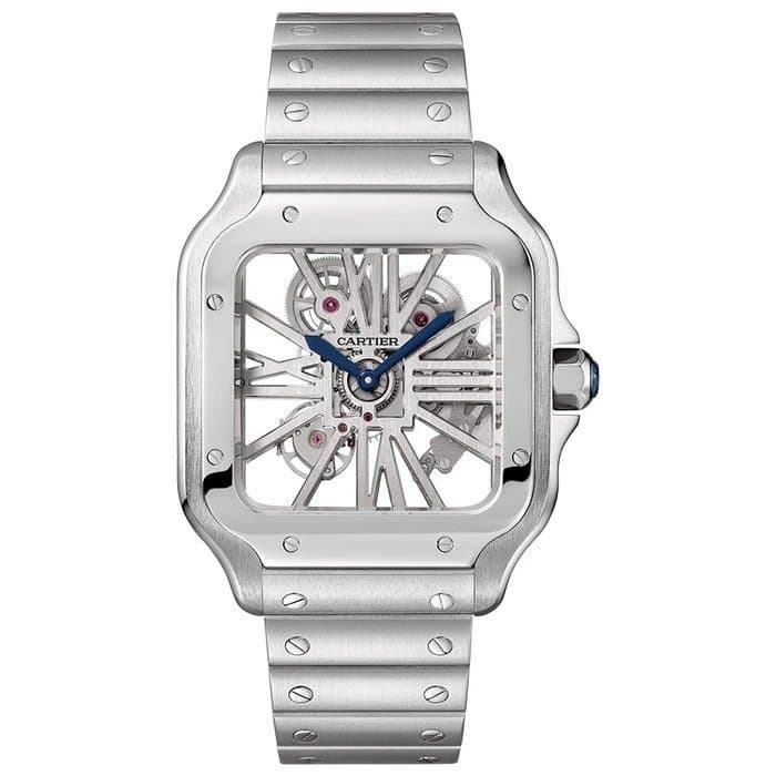 Cartier Santos Mirror Watch - Silver - Men