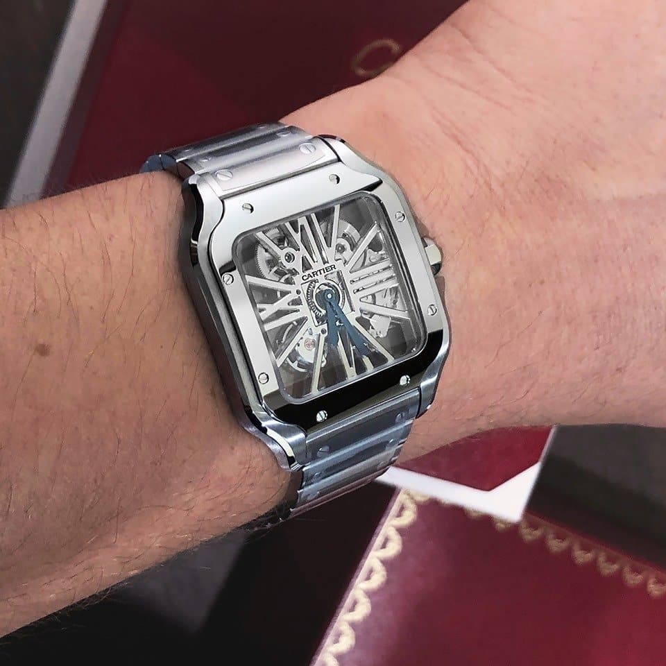Cartier Santos Mirror Watch - Silver - Men - image 7