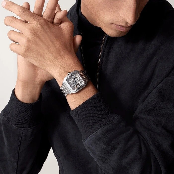 Cartier Santos Mirror Watch - Silver - Men - image 5