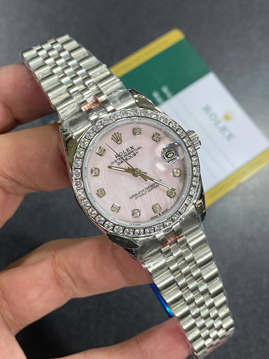 Rolex Datejust Mirror 31mm Pink dial Silver bracelet - image 1