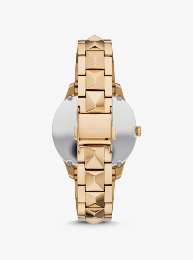 MICHAEL KORS Runway Mercer Gold-Tone and Pearl Watch - cornerwatchesstore
