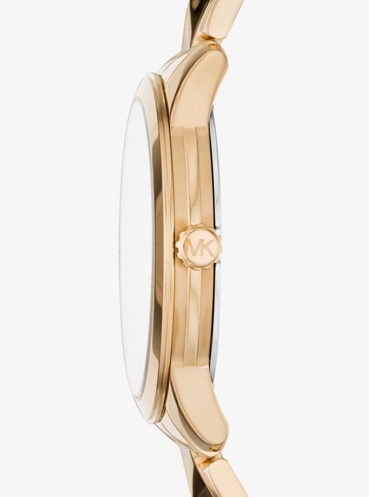 MICHAEL KORS Runway Mercer Gold-Tone and Pearl Watch - cornerwatchesstore