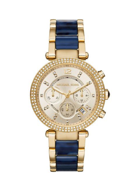 Michael Kors Women's Parker Steel Chronograph Watch - cornerwatchesstore