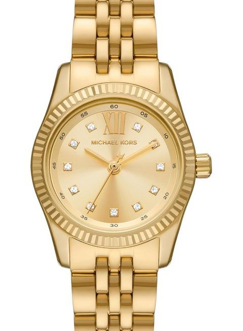 Michael Kors Women's Lexington Gold-Tone Stainless Steel Bracelet Watch - cornerwatchesstore