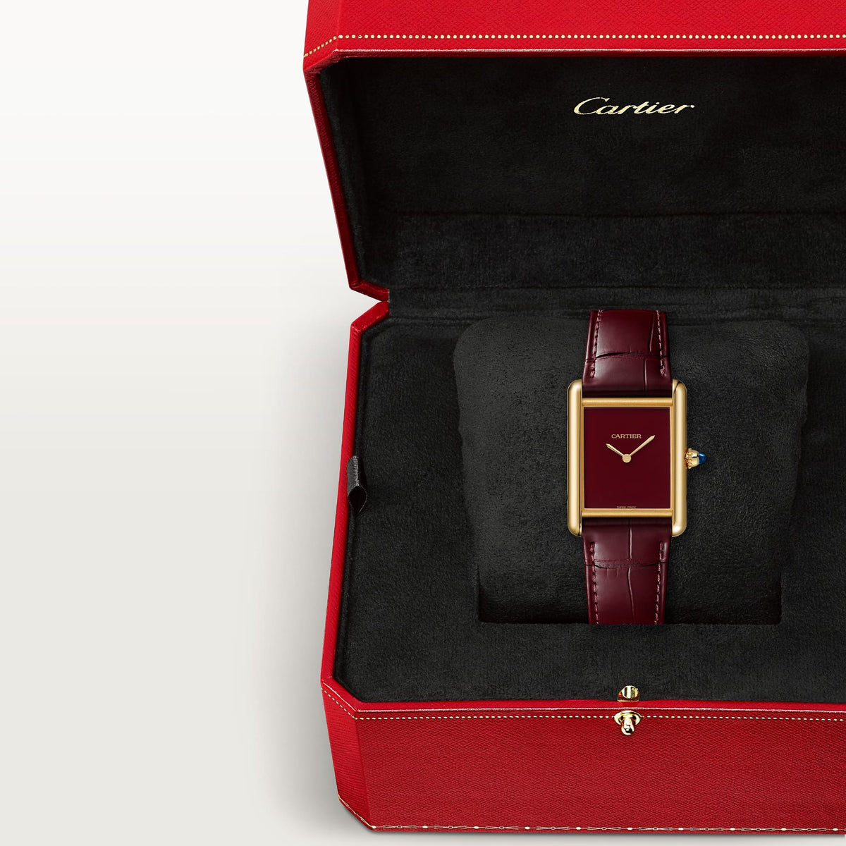 Cartier Tank Louis Mirror Watch - Burgundy - Unisex - image 2