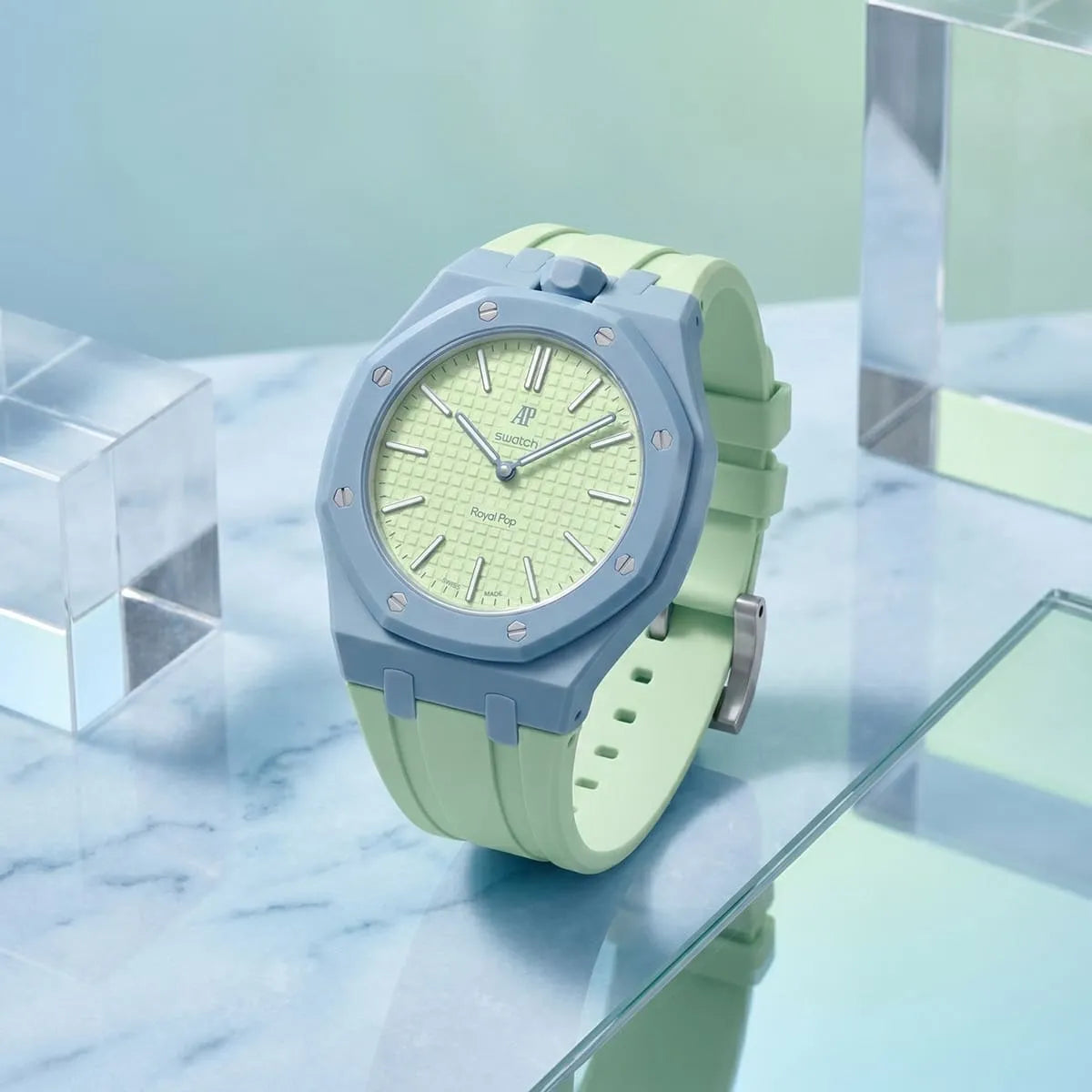Audemars Piguet x Swatch Royal Pop BLAUE ACHT Mirror Pocket Watch - Green - Unisex - View 4