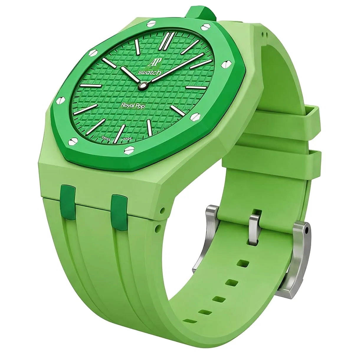 Audemars Piguet x Swatch Royal Pop GREEN EIGHT Mirror Pocket Watch - Green - Unisex - View 3