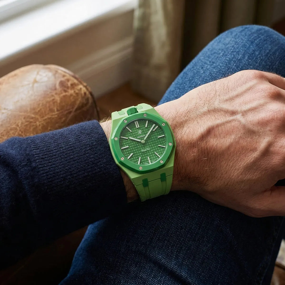 Audemars Piguet x Swatch Royal Pop GREEN EIGHT Mirror Pocket Watch - Green - Unisex - View 4