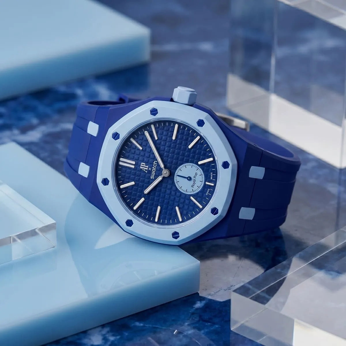 Audemars Piguet x Swatch Royal Pop ORENJI HACHI Mirror Pocket Watch - Blue - Unisex - View 5