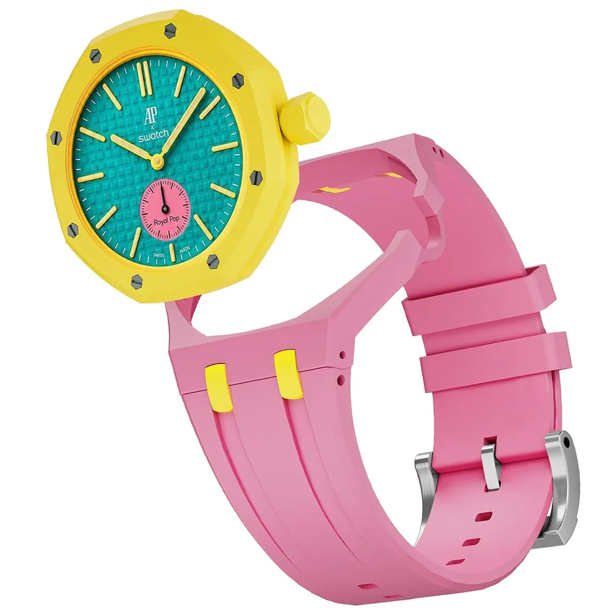 Audemars Piguet x Swatch Royal Pop OTG ROZ Mirror Pocket Watch - Turquoise - Unisex - View 6