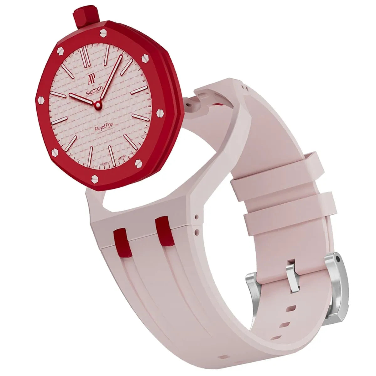 Audemars Piguet x Swatch Royal Pop OTTO ROSSO Mirror Pocket Watch - Pink - Unisex - View 3