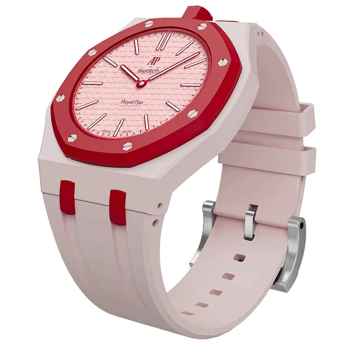 Audemars Piguet x Swatch Royal Pop OTTO ROSSO Mirror Pocket Watch - Pink - Unisex - View 2