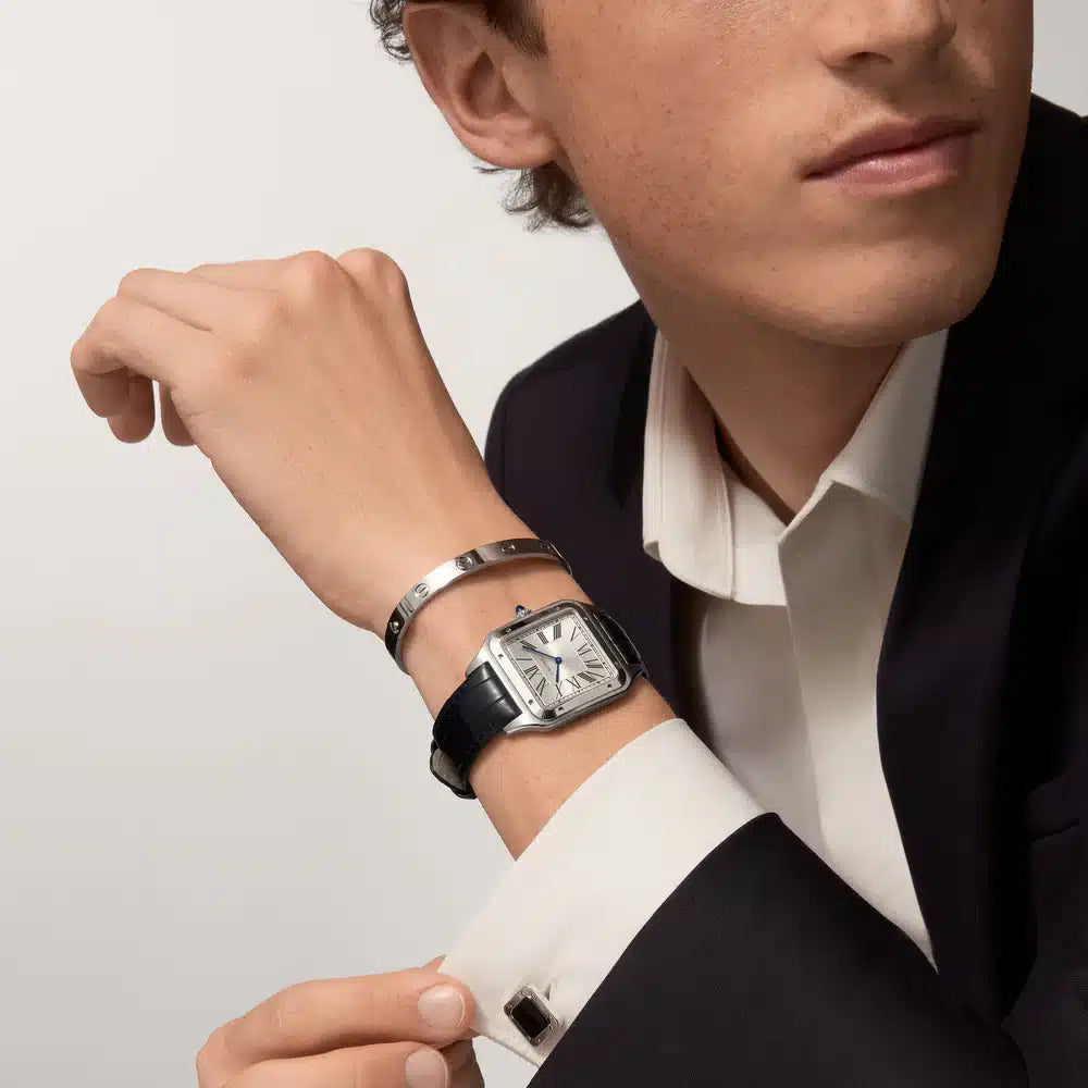 Cartier Santos Mirror Watch - Silver - Men - image 4