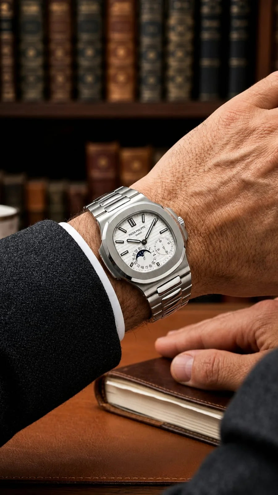 Patek Philippe Nautilus Mirror Watch - White