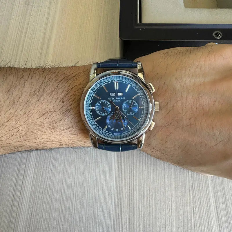 Patek Philippe Grand Complications Perpetual Calendar 5970P-001 Mirror Watch - Blue