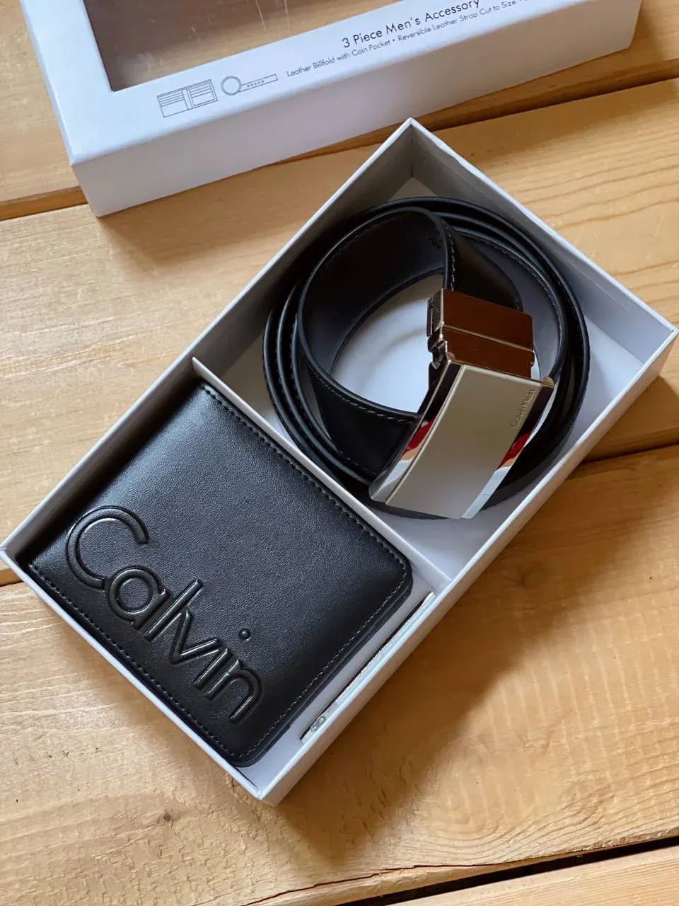 calvien klien set (wallet &belt)
