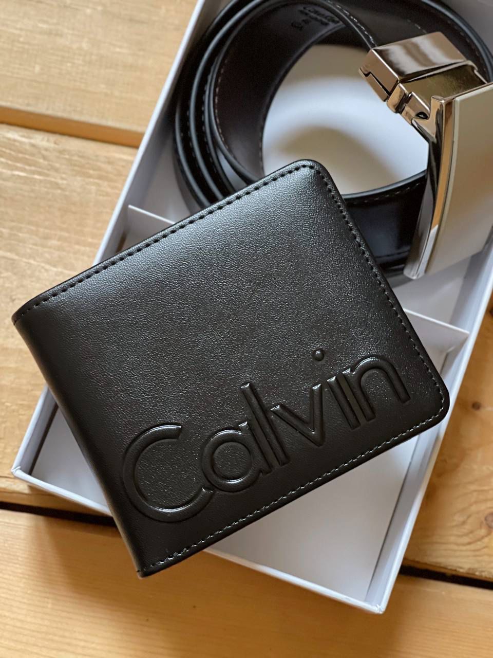 calvien klien set (wallet &belt)