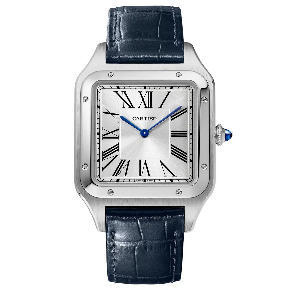 Cartier Santos Mirror Watch - Silver - Men