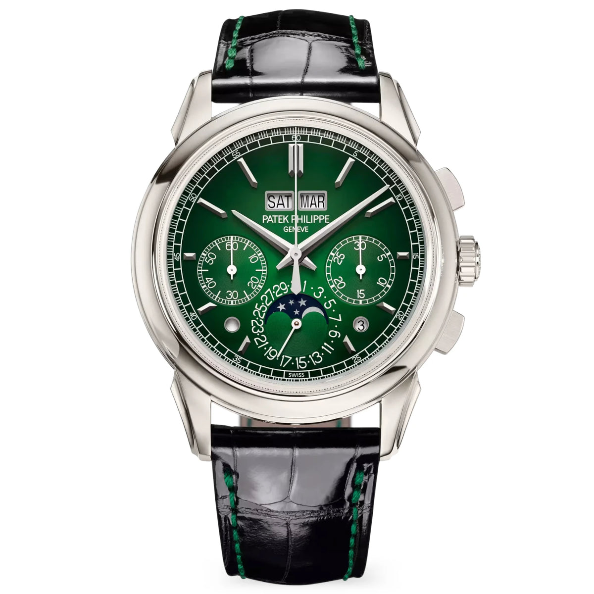 Patek Philippe Grand Complications Perpetual Calendar 5970P-001 Mirror Watch - Green