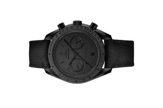 Omega Seamaster Chronometer Mirror Original Watch for Men - Black Dial, Black Fabric Strap - Image 2