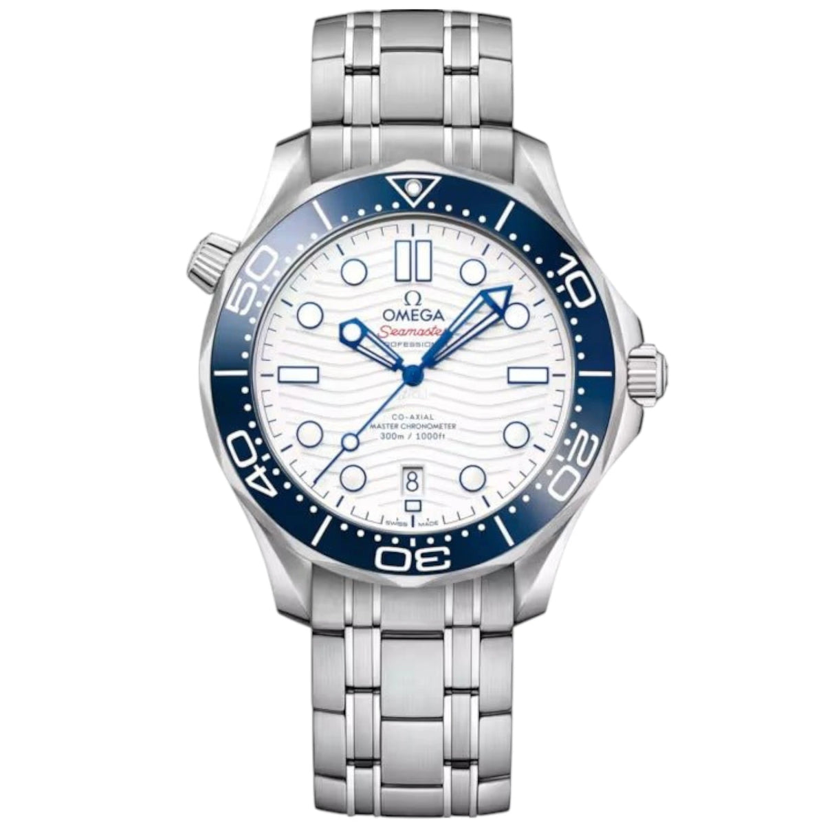 Omega Seamaster Mirror Original Watch for Men - White Dial, Silver Metal Strap - Image 1