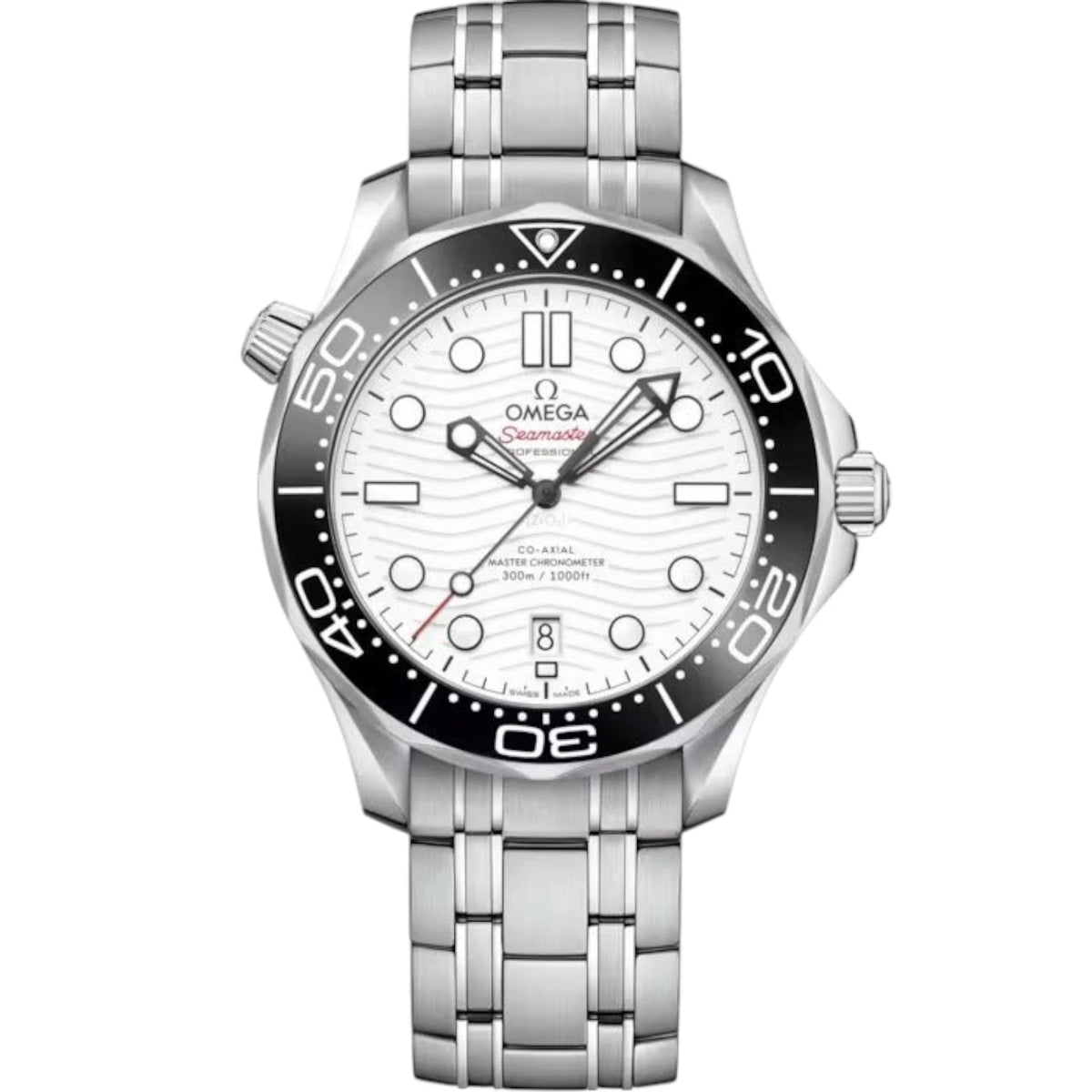 Omega Seamaster Mirror Original Watch for Men - White Dial, Silver Metal Strap - Image 1