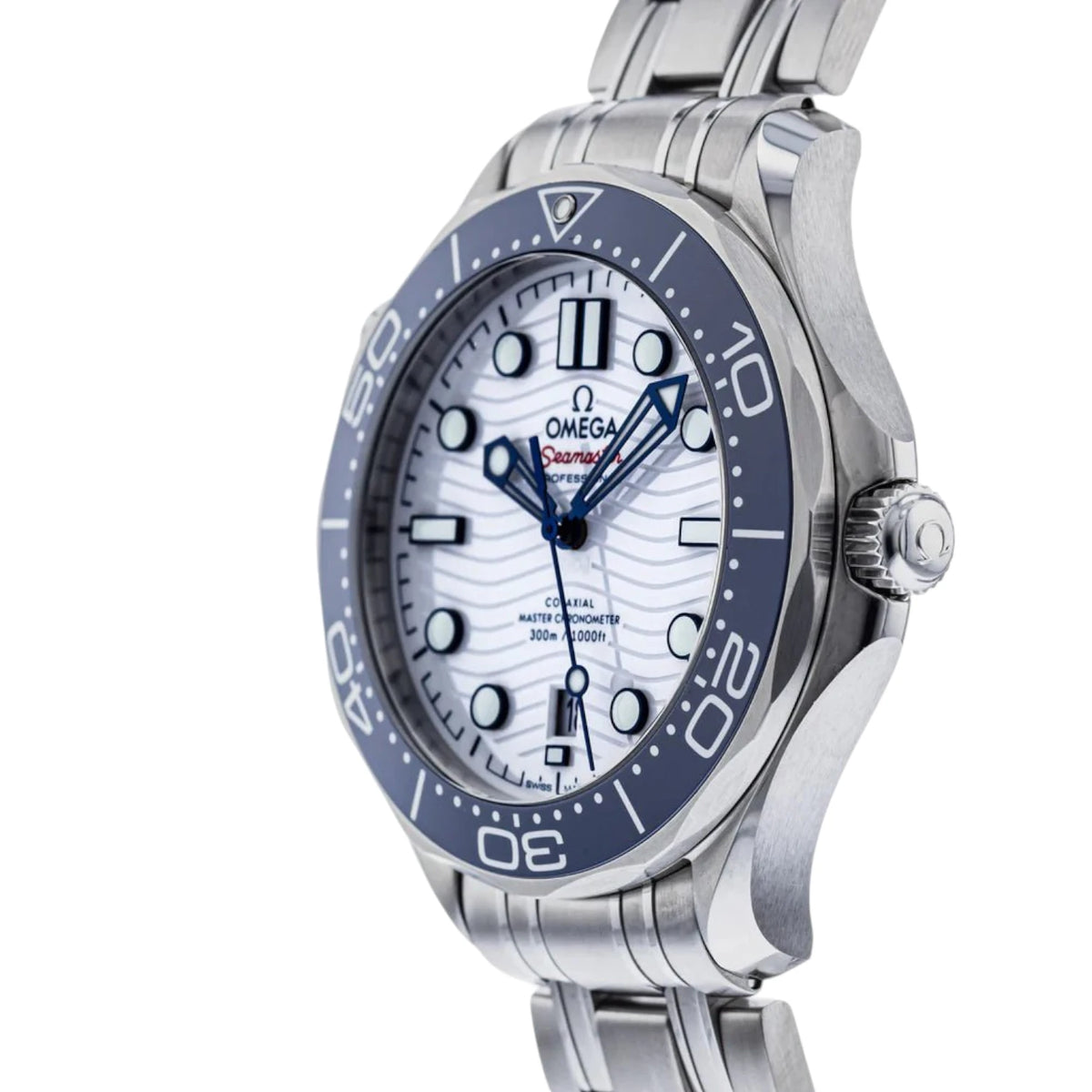 Omega Seamaster Mirror Original Watch for Men - White Dial, Silver Metal Strap - Image 2
