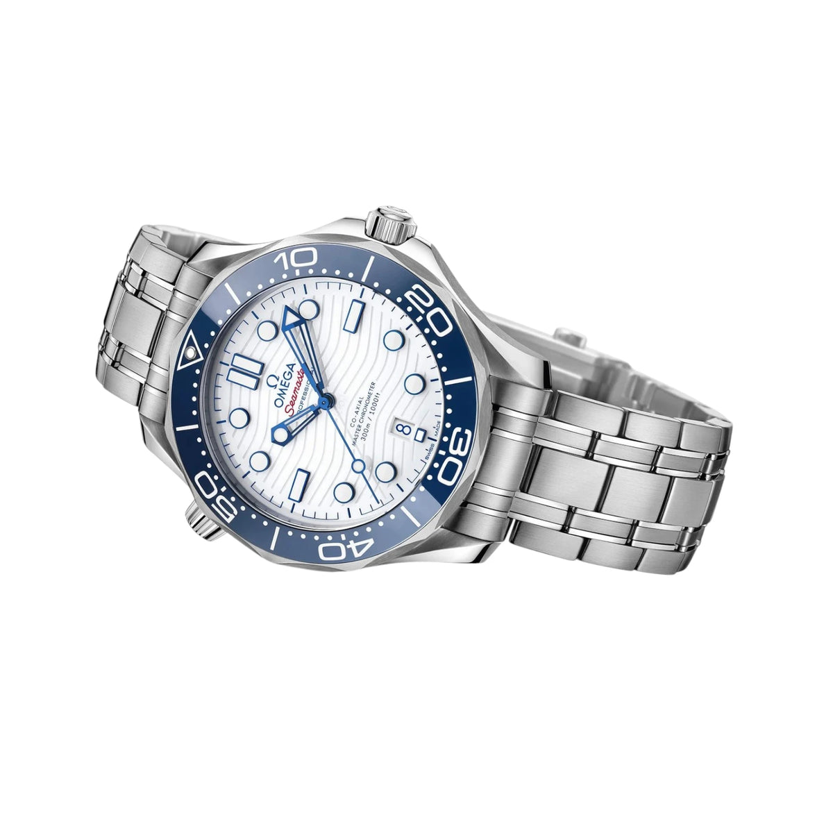 Omega Seamaster Mirror Original Watch for Men - White Dial, Silver Metal Strap - Image 8
