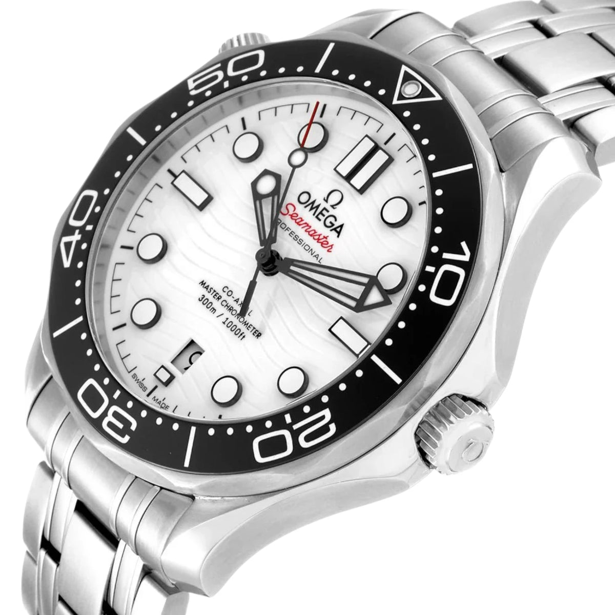 Omega Seamaster Mirror Original Watch for Men - White Dial, Silver Metal Strap - Image 3