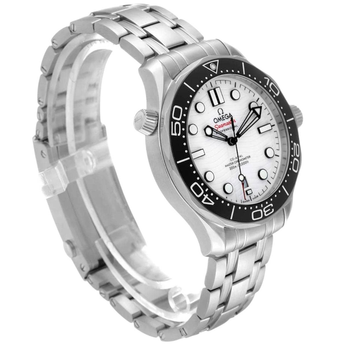 Omega Seamaster Mirror Original Watch for Men - White Dial, Silver Metal Strap - Image 4