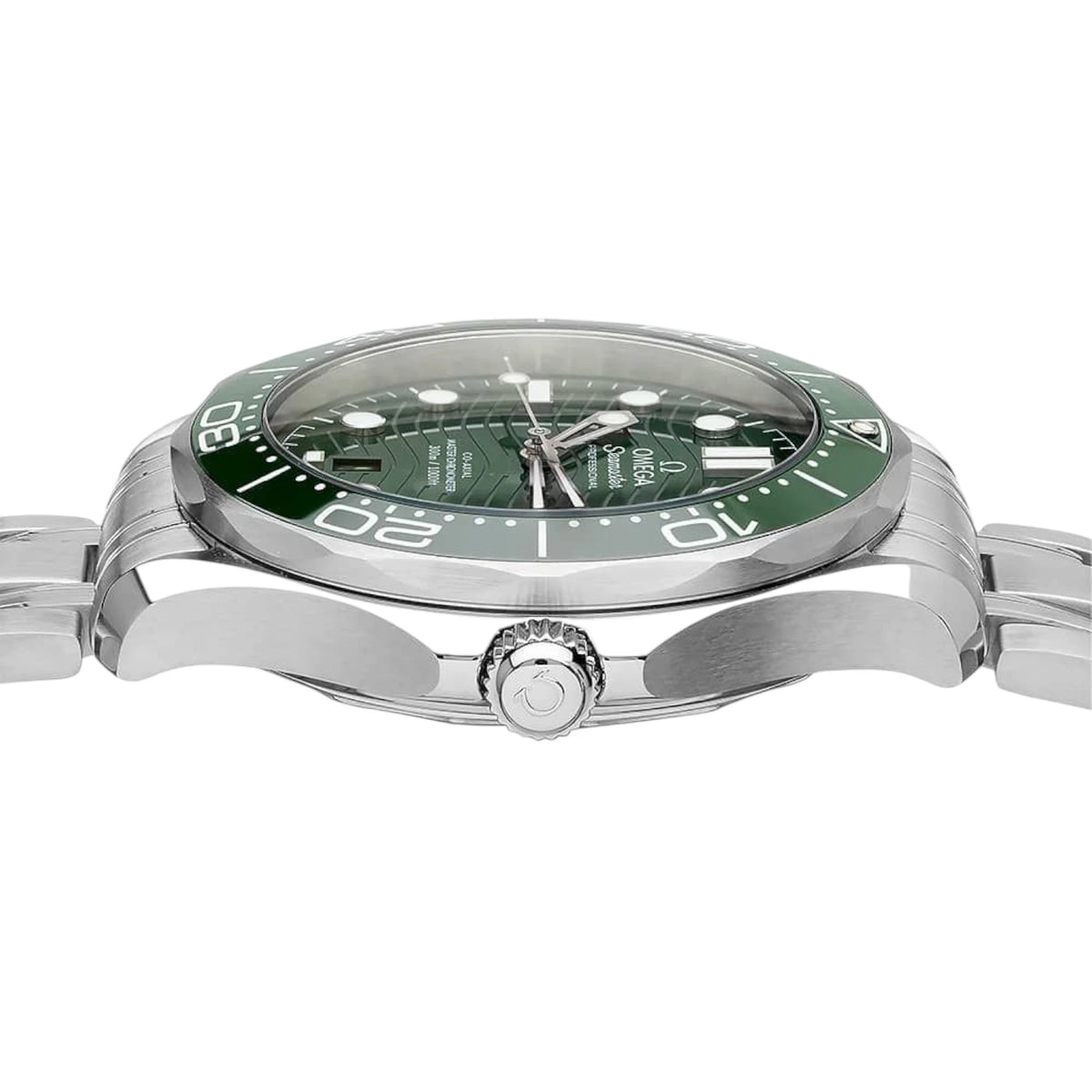 Omega Seamaster Mirror Original Watch for Men - Green Dial, Silver Metal Strap - Image 5