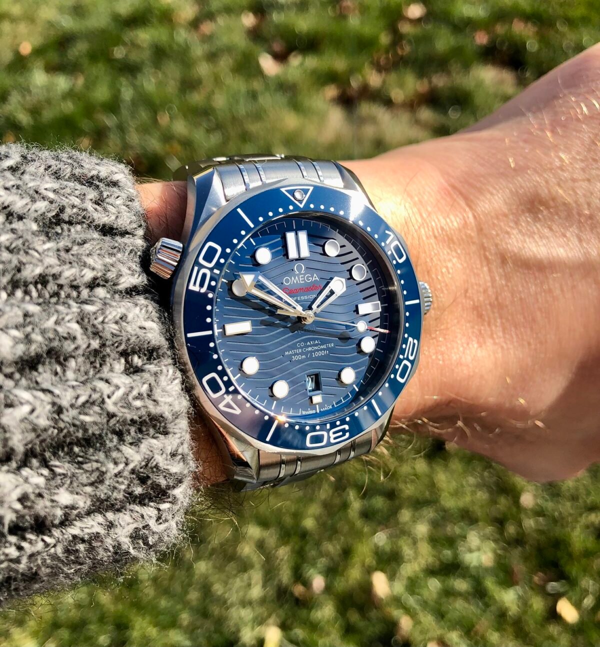 Omega Seamaster Mirror Original Watch for Men - Blue Dial, Silver Metal Strap - Image 4