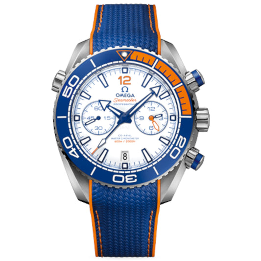 Omega Seamaster Mirror Original Watch for Men - White Dial, White Leather Strap - Image 1