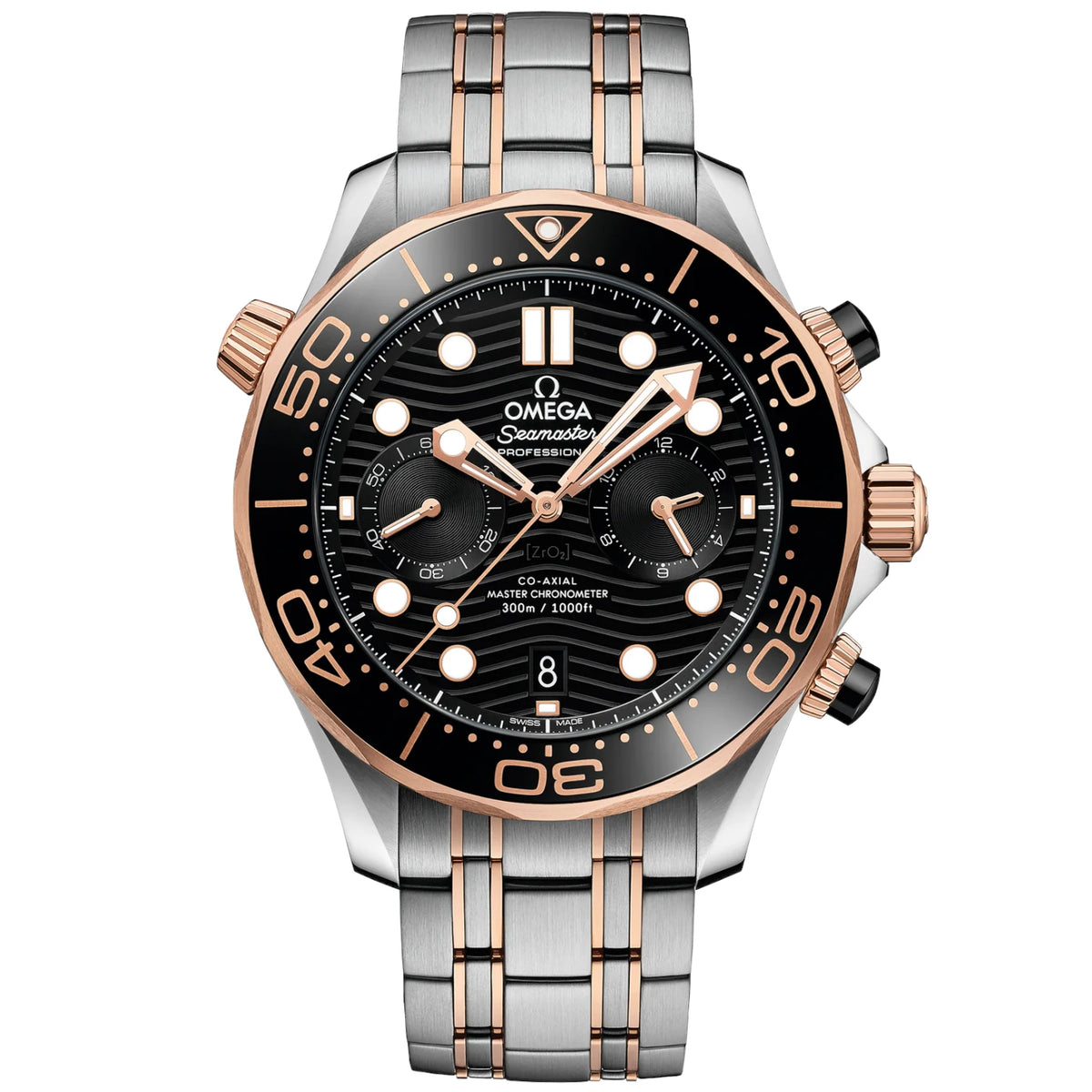 Omega Seamaster Mirror Original Watch for Men - Black Dial, Silver Leather Strap - Image 1