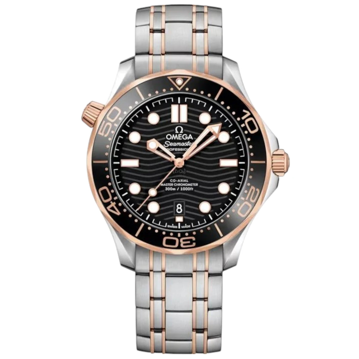 Omega Seamaster Mirror Original Watch for Men - Black Dial, Silver Metal Strap - Image 1
