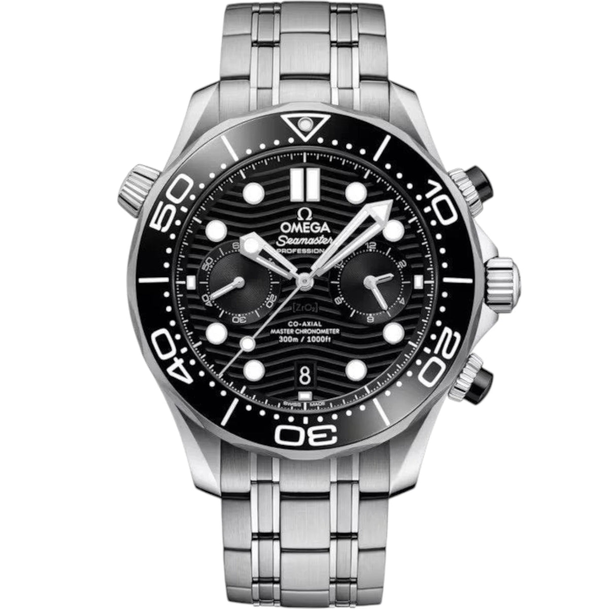 Omega Seamaster Mirror Original Watch for Men - Black Dial, Silver Metal Strap - Image 1